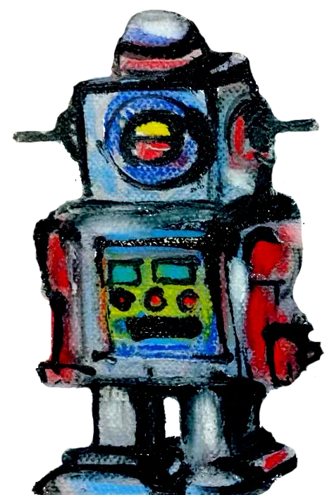 Robot bariolé